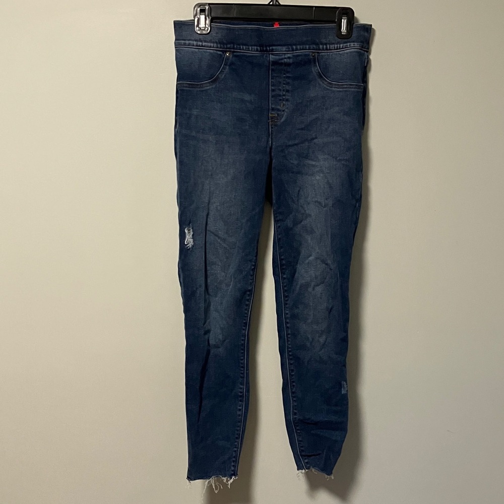 SPANX Dark Wash Ankle Skinny Jeans